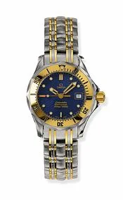 Omega Seamaster Diver 300M Quartz 28 Stainless Steel / Yellow Gold / Blue / Bracelet 2382.80.00 (23828000)